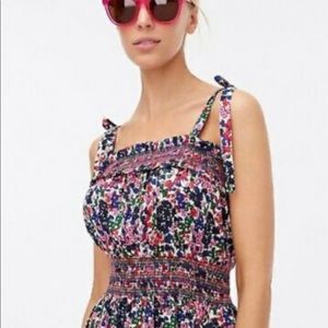 JCrew smocked dress in flower print